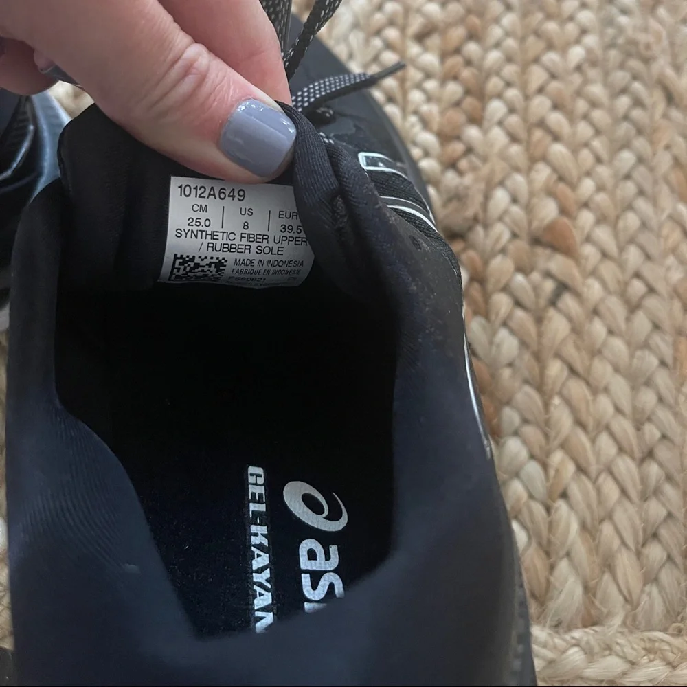 Asics Black and White Running Sneakers